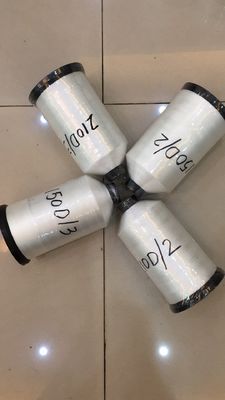 نخ لحیم کاری پلی استر ضد چین و چروک ، نخ ریسی پلی استر 150D / 2 100